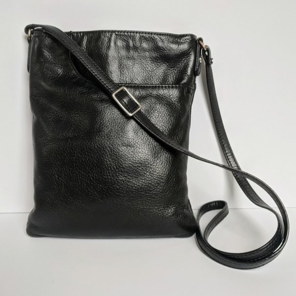 Margot 'Radley' Crossbody Messenger Leather Bag Purse Black - Picture 1 of 9